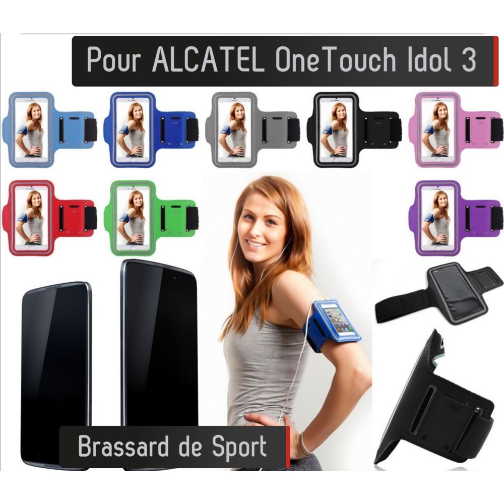 Shot - Brassard Sport ALCATEL Onetouch Idol (5,5') Housse Etui Coque (NOIR) - Coque, étui smartphone