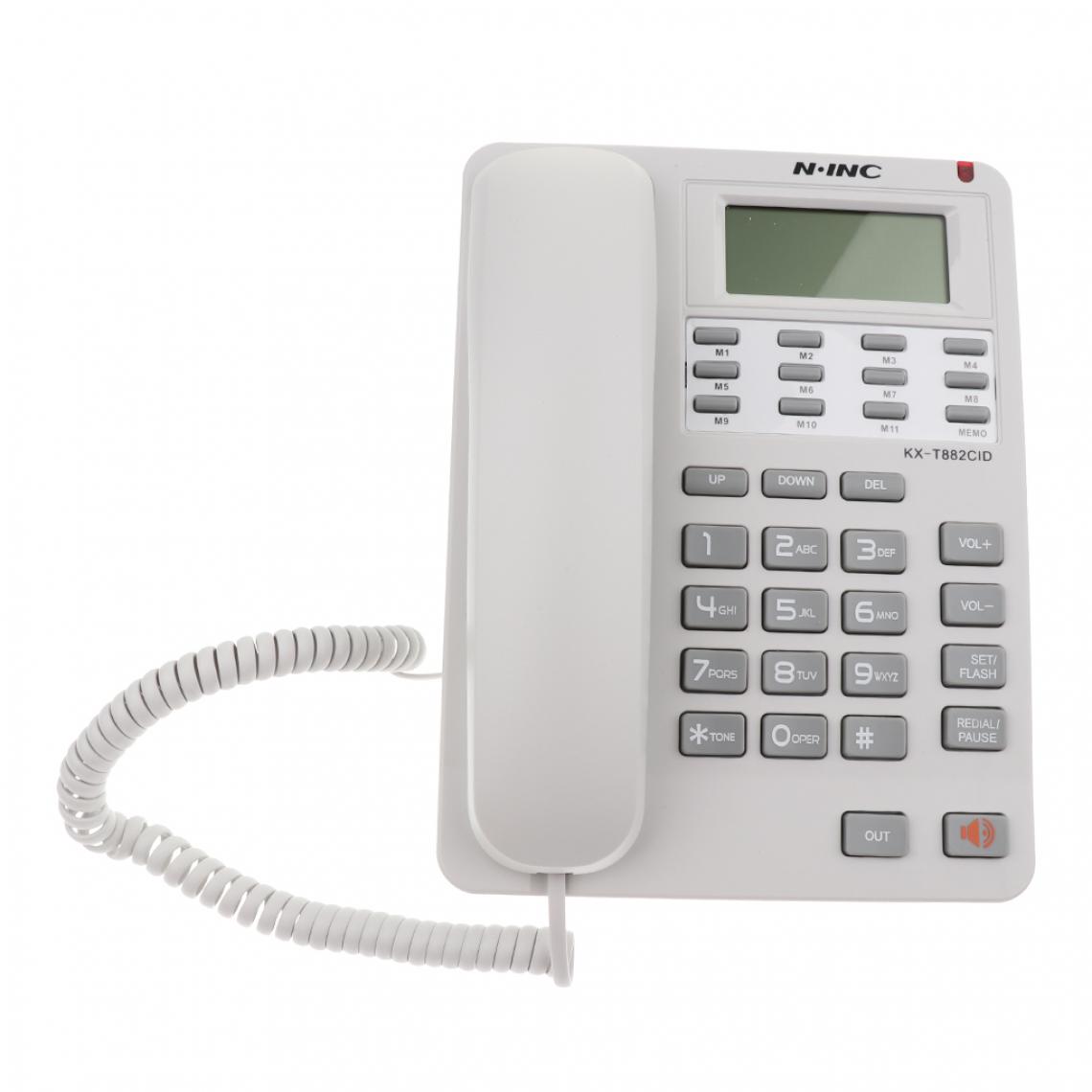 marque generique - téléphone filaire téléphone ligne bureau bureau fixe téléphone fixe blanc - Téléphone fixe filaire