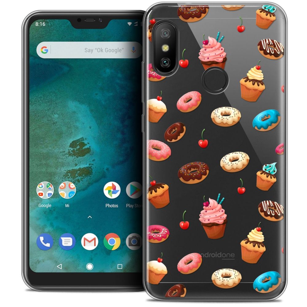 Caseink - Coque Housse Etui Xiaomi Mi A2 LITE (5.8 ) [Crystal Gel HD Collection Foodie Design Donuts - Souple - Ultra Fin - Imprimé en France] - Coque, étui smartphone