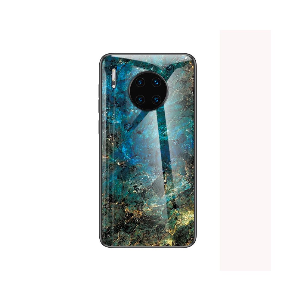 marque generique - Coque en verre trempé antichoc marbre pour Huawei P20 Lite 2019/Huawei Nova 5i - Vert foncé - Autres accessoires smartphone