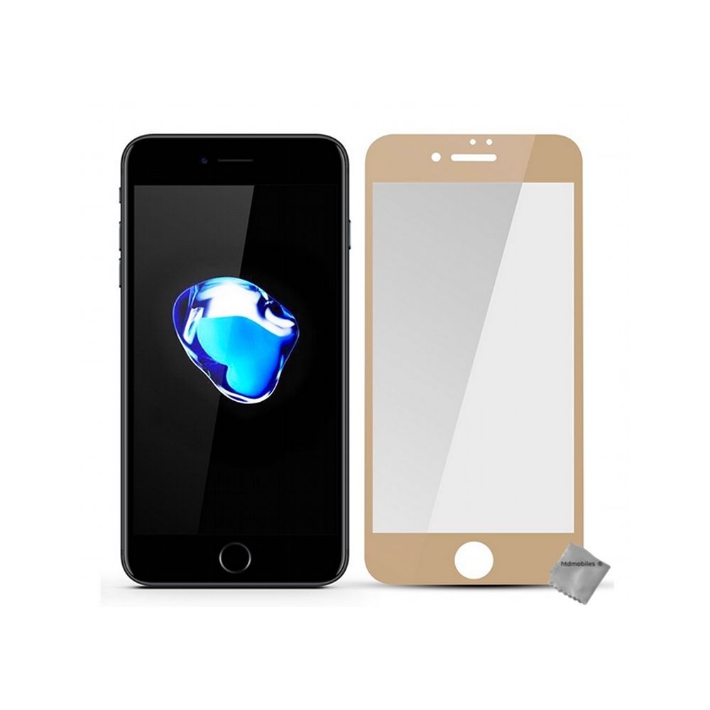 Htdmobiles - Film de protection verre trempe incurve integral pour Apple iPhone 7 - OR - Protection écran smartphone