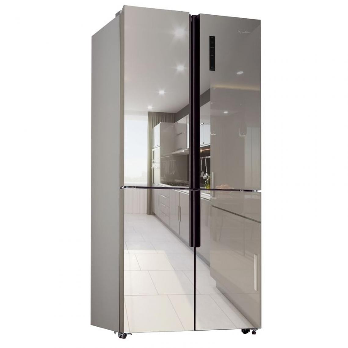 Signature - Réfrigérateur américain SIGNATURE SFDOOR483BGNF 482L Miroir - Réfrigérateur américain