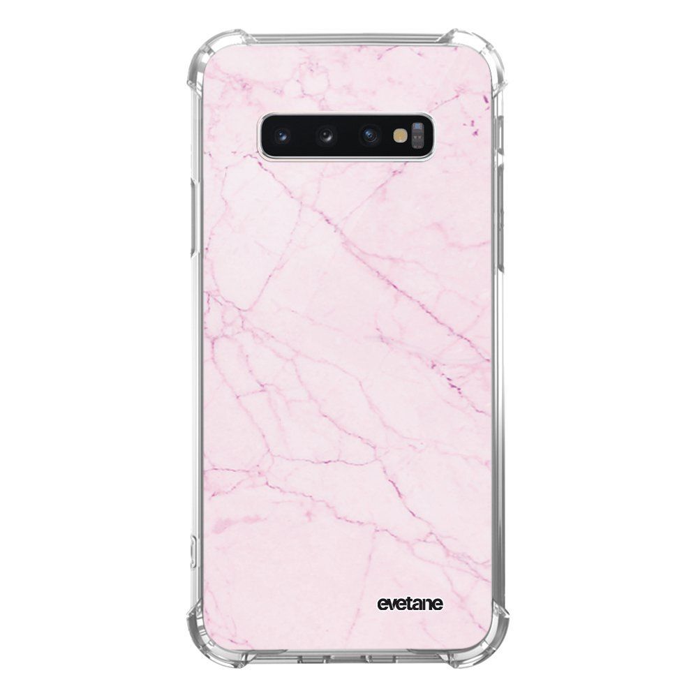 Evetane - Coque Samsung Galaxy S10 Plus anti-choc souple avec angles renforcés transparente Marbre rose Evetane - Coque, étui smartphone