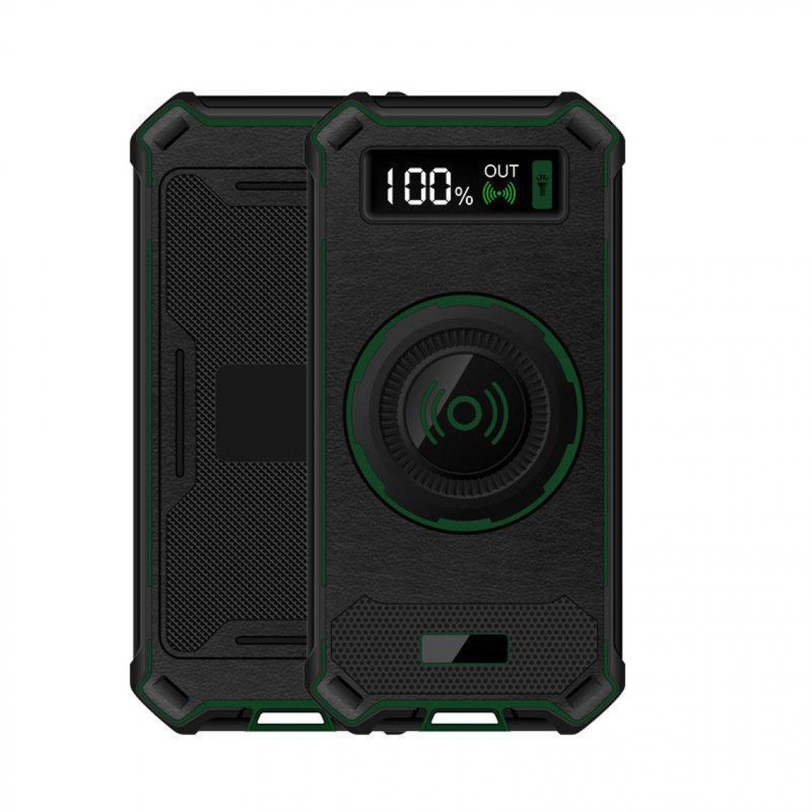 Chrono - Qi Chargeur Portable 10000mAh de Banque D'alimentation Sans Fil Grande Capacité, Charge Rapide(Vert) - Chargeur secteur téléphone