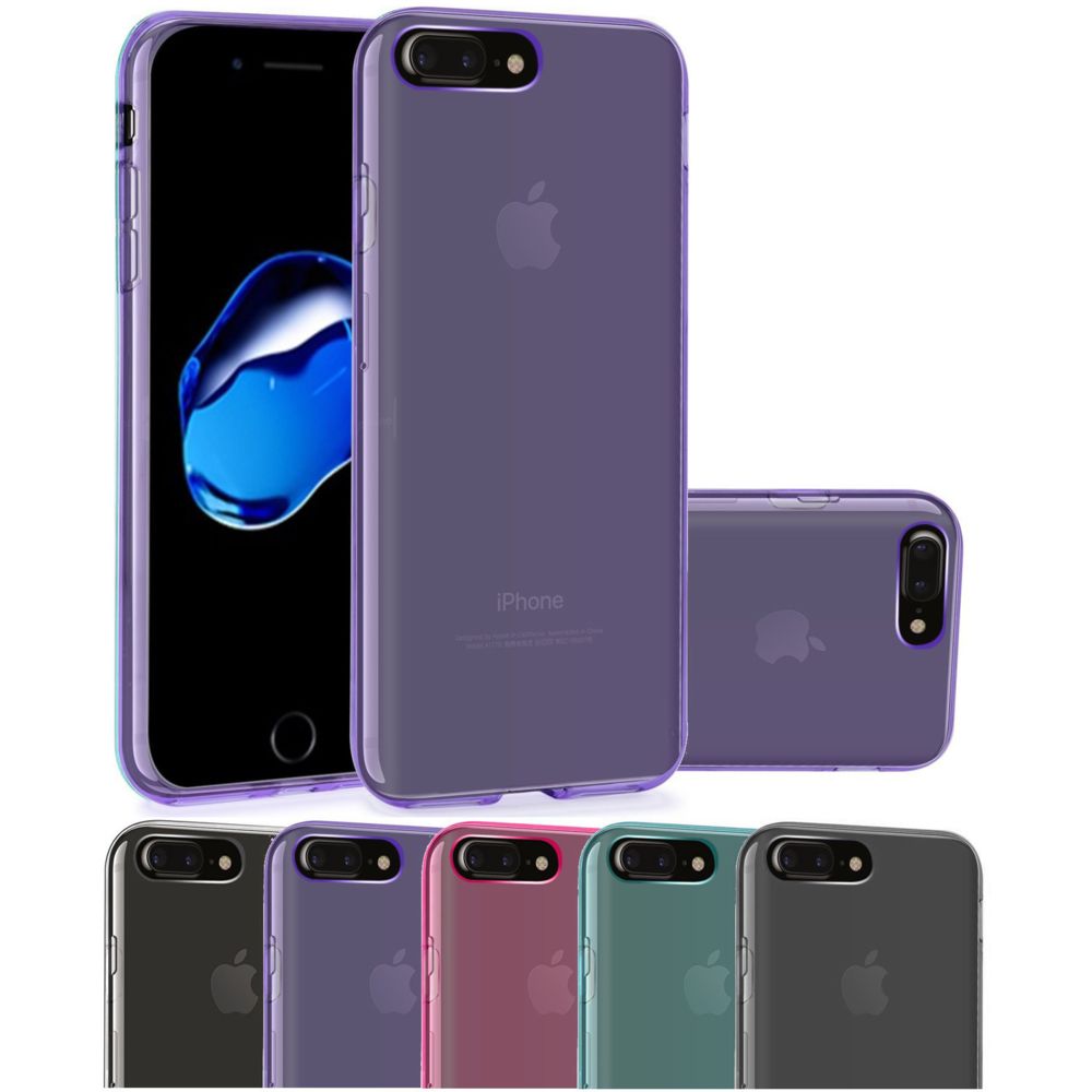 marque generique - Apple iPhone 7 Plus Housse Etui Housse Coque de protection Silicone TPU Gel Jelly - Violet - Autres accessoires smartphone