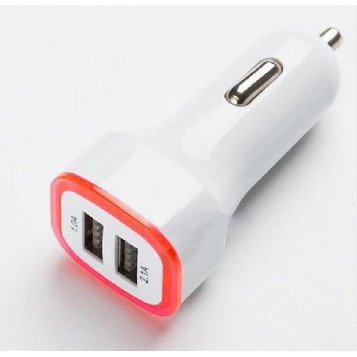 Shot - Double Adaptateur LED Prise Allume Cigare USB pour "IPHONE 12 Pro"Double 2 Ports Voiture Chargeur (ORANGE) - Chargeur Voiture 12V