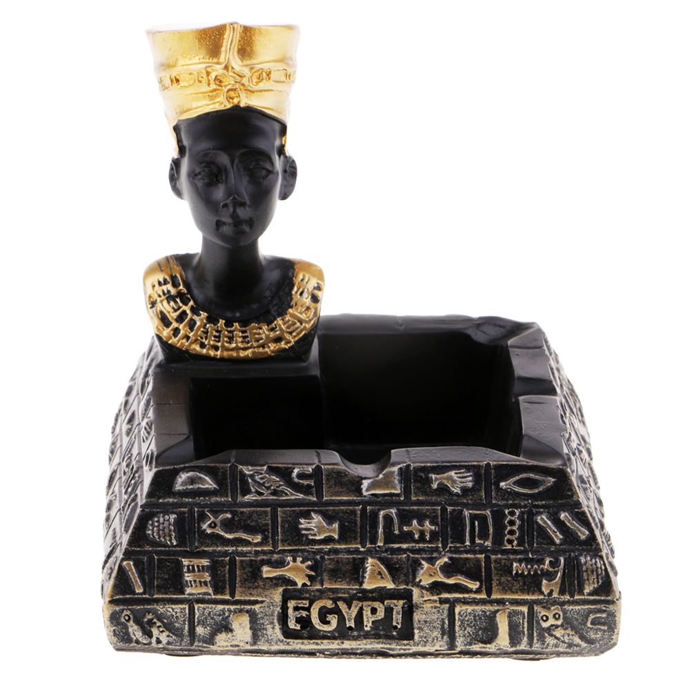 marque generique - égyptien pharaon cigarette cendrier tabac cendrier titulaire porte bureau décor noir - Cave à cigare