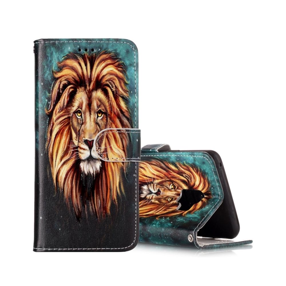 Wewoo - Housse Étui pour Samsung Galaxy S9 brillant huile gaufré lion modèle horizontal en cuir avec porte-cartes et fentes cartes porte-monnaie - Coque, étui smartphone