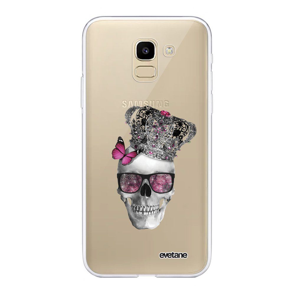 Evetane - Coque Samsung Galaxy J6 2018 360 intégrale transparente Tête de mort couronn Ecriture Tendance Design Evetane. - Coque, étui smartphone