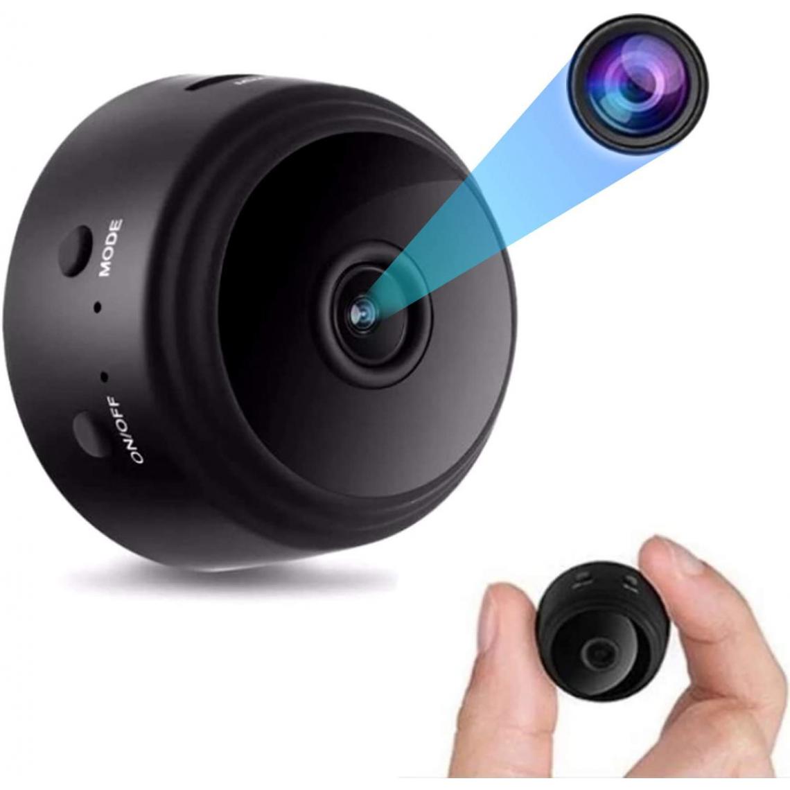 Chrono - Mini caméra espion 1080p Full HD WiFi sans fil, caméra cachée, mini caméra espion magnétique avec DVR vision nocturne, vue en temps réel, angle de vision de 150° pour la sécurité de la maison(noir) - Autres accessoires smartphone