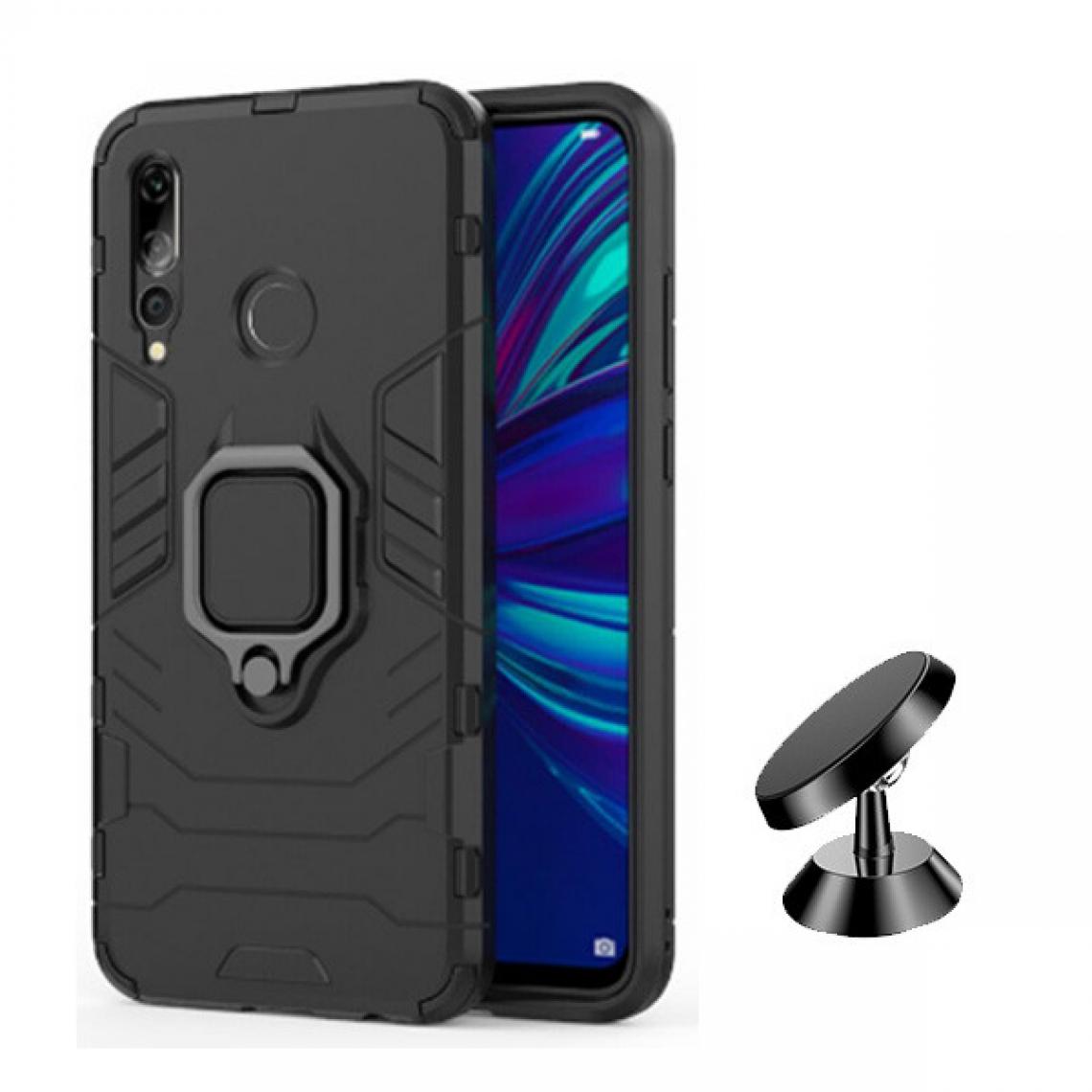 Phonecare - Kit Support Magnétique de Voiture + Coque 3X1 Military Defender - Huawei P Smart + Plus 2019 - Coque, étui smartphone