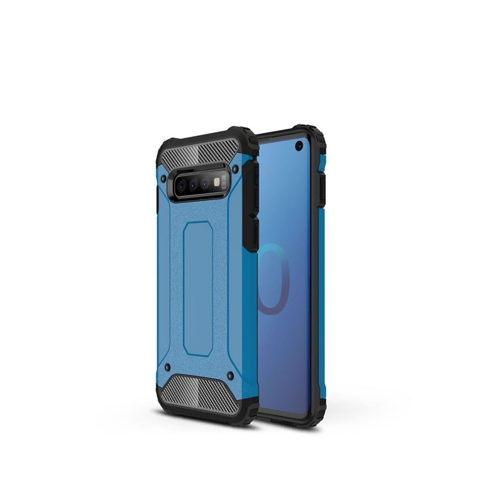 Wewoo - Coque renforcée Antichoc Étui combiné TPU + PC pour Galaxy S10 (bleu) - Coque, étui smartphone