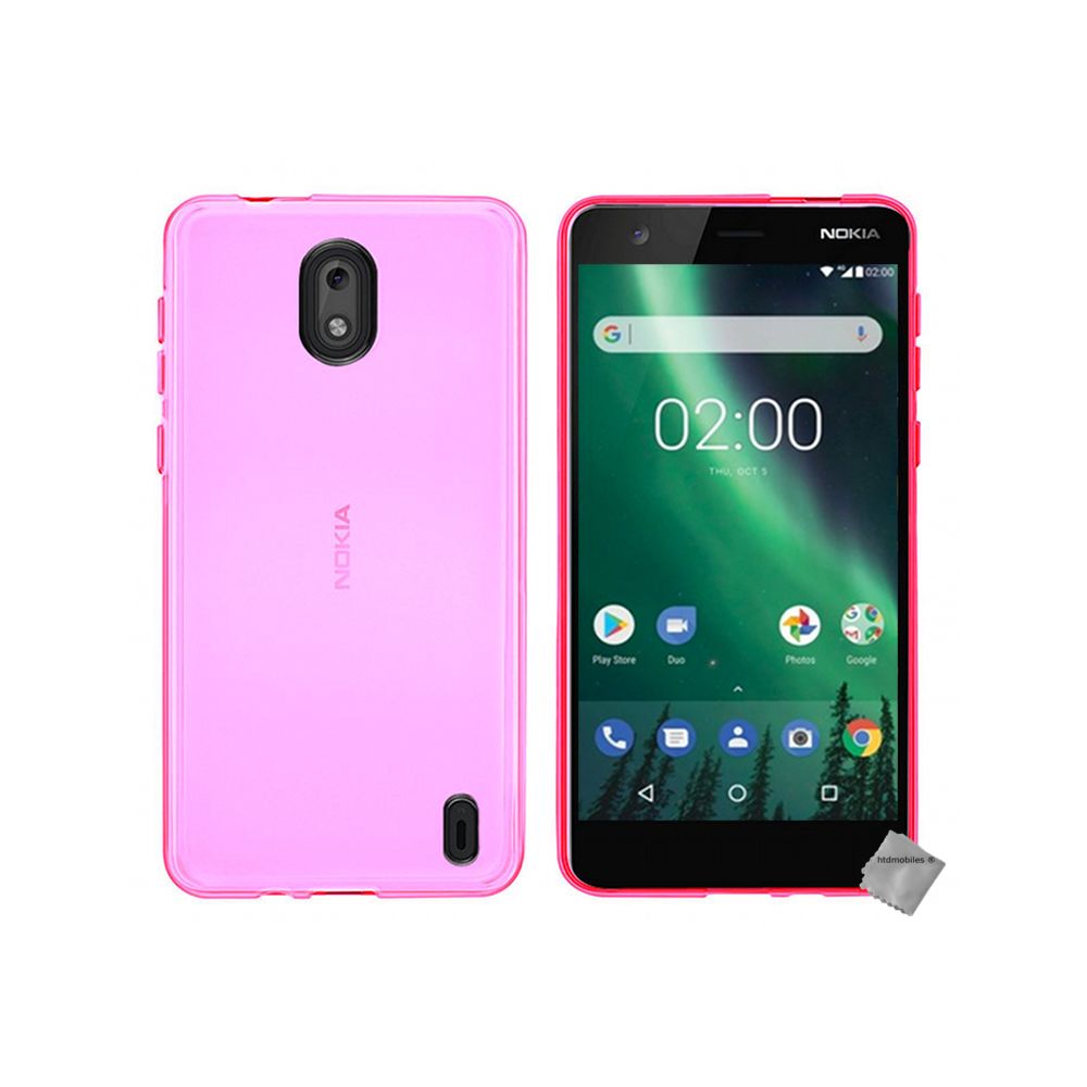Htdmobiles - Housse etui coque pochette silicone gel fine pour Nokia 2 + verre trempe - ROSE - Autres accessoires smartphone
