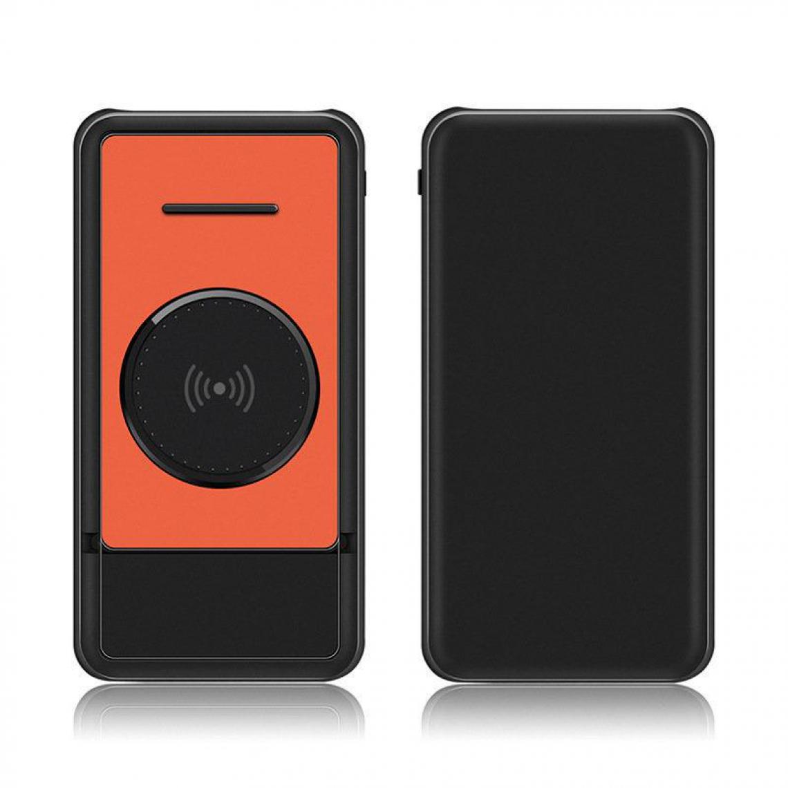 Chrono - Chargeur Sans Fil Qi 10000mah, Batterie Externe Haute Capacité pour Banque D'alimentation(Orange) - Chargeur secteur téléphone