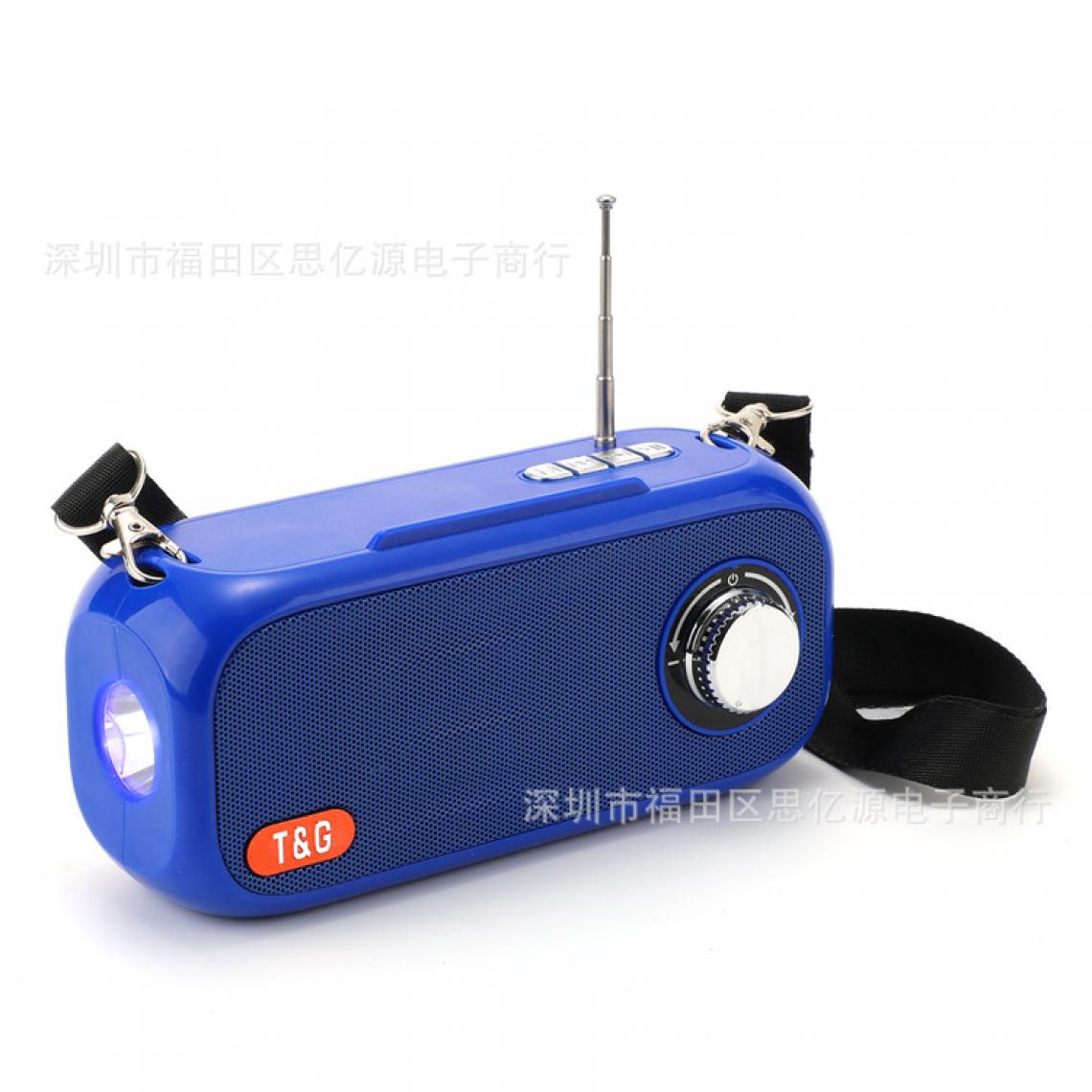 Universal - Haut-parleurs Bluetooth portables Haut-parleurs USB extérieurs à colonne de basse sans fil Support AUX TF FM Radio Subwoofer Solar Speaker | Portable Speaker (Bleu) - Hauts-parleurs