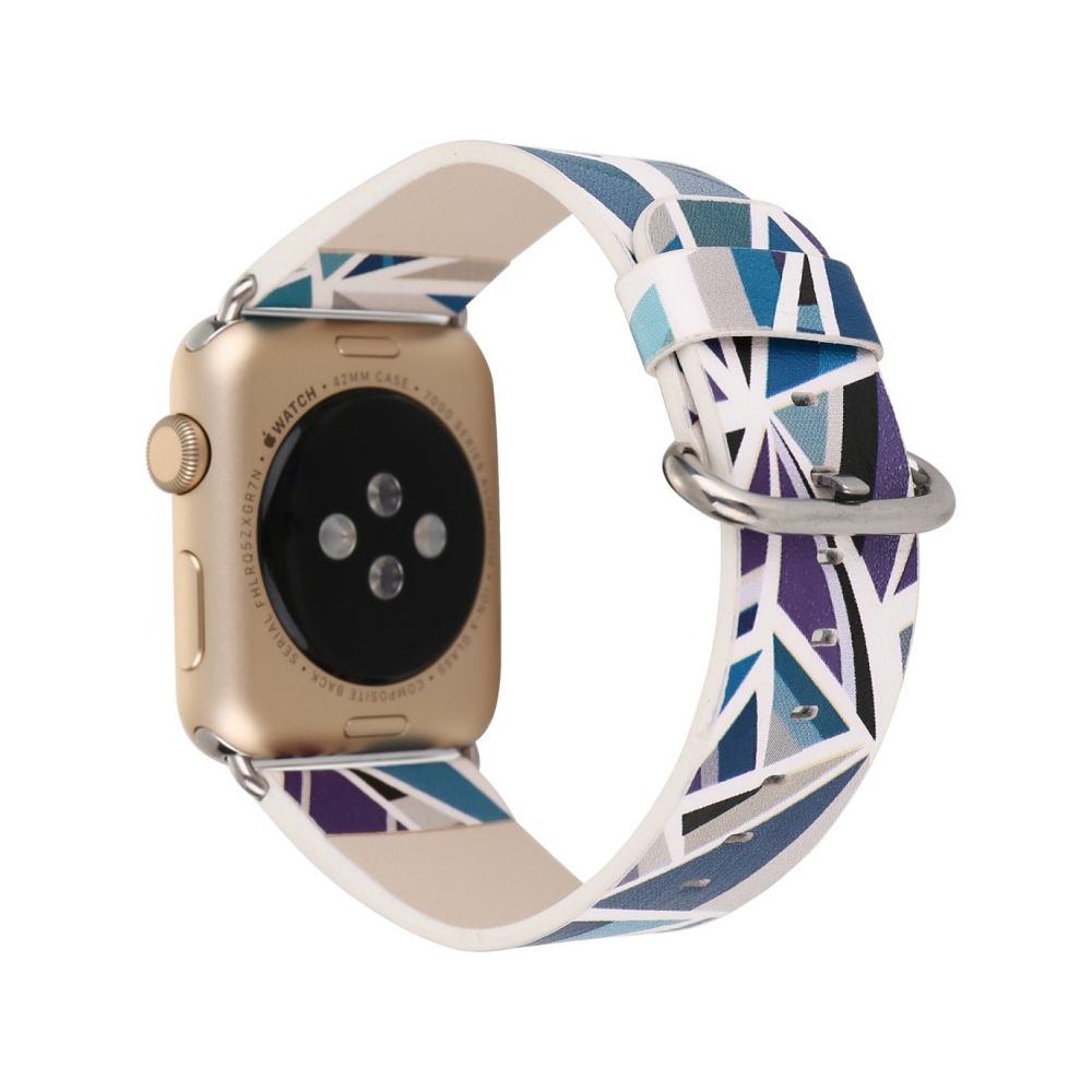 Wewoo - Pour Apple Watch Series 5 & 4 40 mm / 3 & 2 & 1 38 mm Bracelet de montre de mode bleu - Accessoires Apple Watch