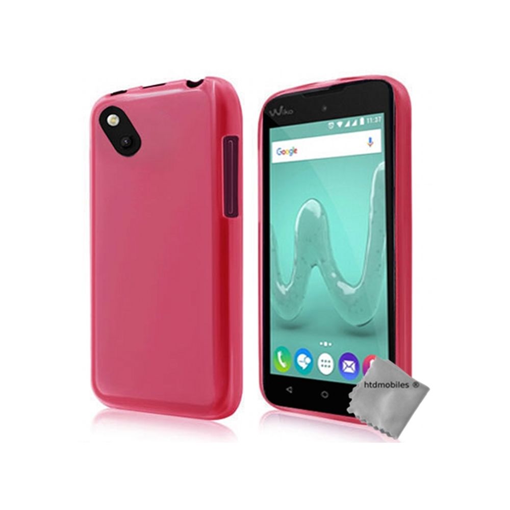 Htdmobiles - Housse etui coque pochette silicone gel fine pour Wiko Sunny + verre trempe - ROSE - Autres accessoires smartphone
