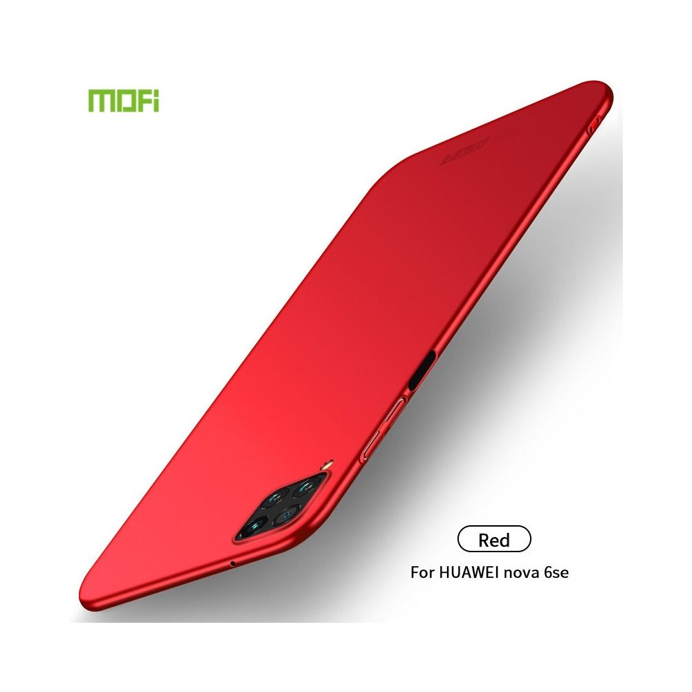 Wewoo - Coque Pour Huawei Nova 6 SE rigide ultra-mince PC givré rouge - Coque, étui smartphone