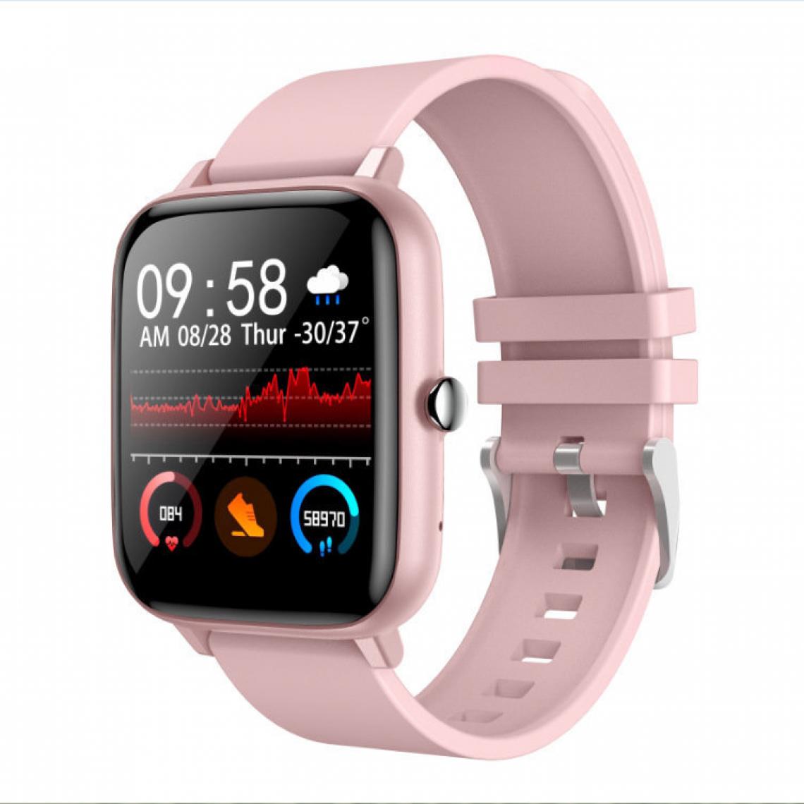 Chronotech Montres - Waterproof Smart Watch,Fitness Smart Bracelet Full Touch Waterproof Sport Smartwatch with Blood Pressure Heart Rate Sleep (Rose) - Montre connectée