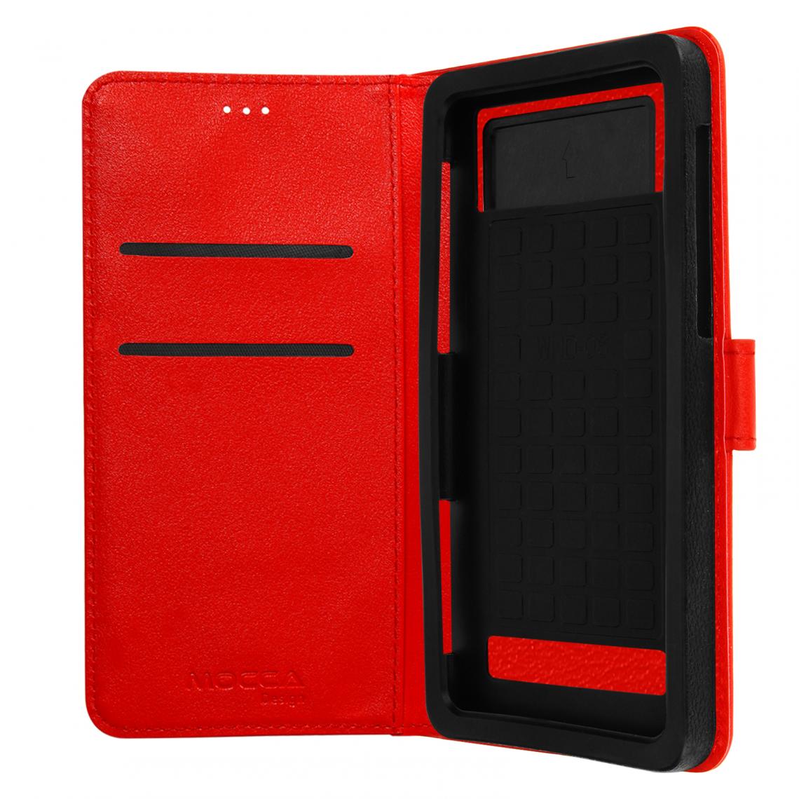 Mocca - Étui Folio Smartphone 6,3 à 6,53'' Rouge - Coque, étui smartphone