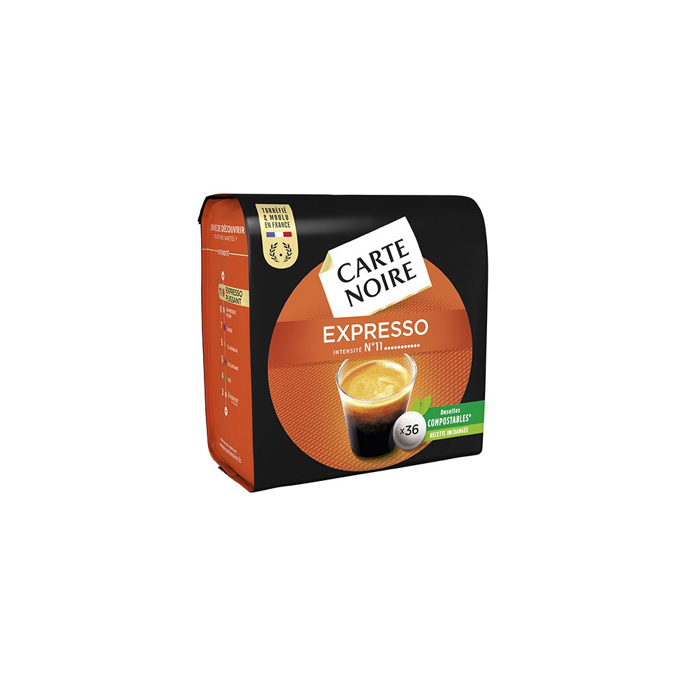Carte Noire - Dosettes de café Espresso n°11 Carte Noire - Paquet de 36 - Dosette café