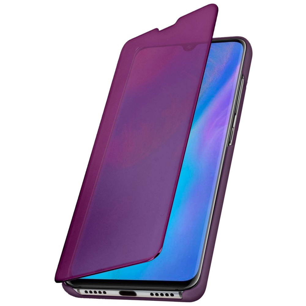 Avizar - Housse Huawei P30 Pro Étui Miroir Clapet translucide Stand Vidéo violet - Coque, étui smartphone