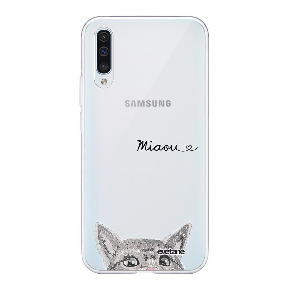 Evetane - Coque Samsung Galaxy A50 souple transparente Chat Miaou Motif Ecriture Tendance Evetane. - Coque, étui smartphone