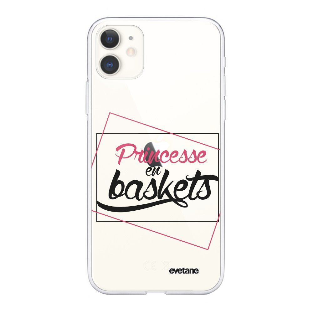Evetane - Coque iPhone 11 souple transparente Princesse En Baskets Motif Ecriture Tendance Evetane. - Coque, étui smartphone