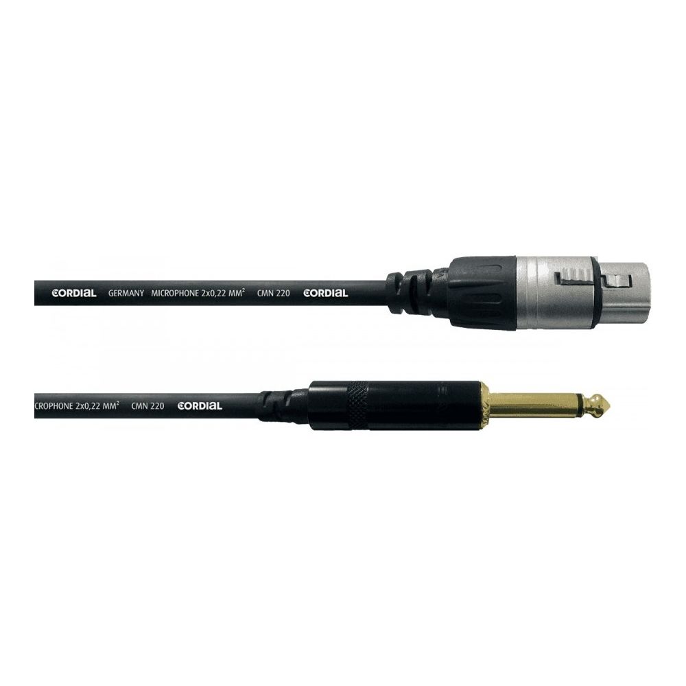 Cordial - Cordial CCM7.5FP - Câble microphone XLR femelle-Jack mâle asymétrique mono 7.5 m - Effets et périphériques