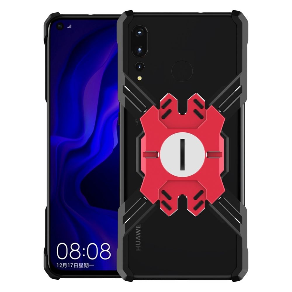 Wewoo - Coque Pour Huawei Nova 4 Hero Series Étui de protection en métal résistant à l'usure anti-chute avec support noir rouge - Coque, étui smartphone