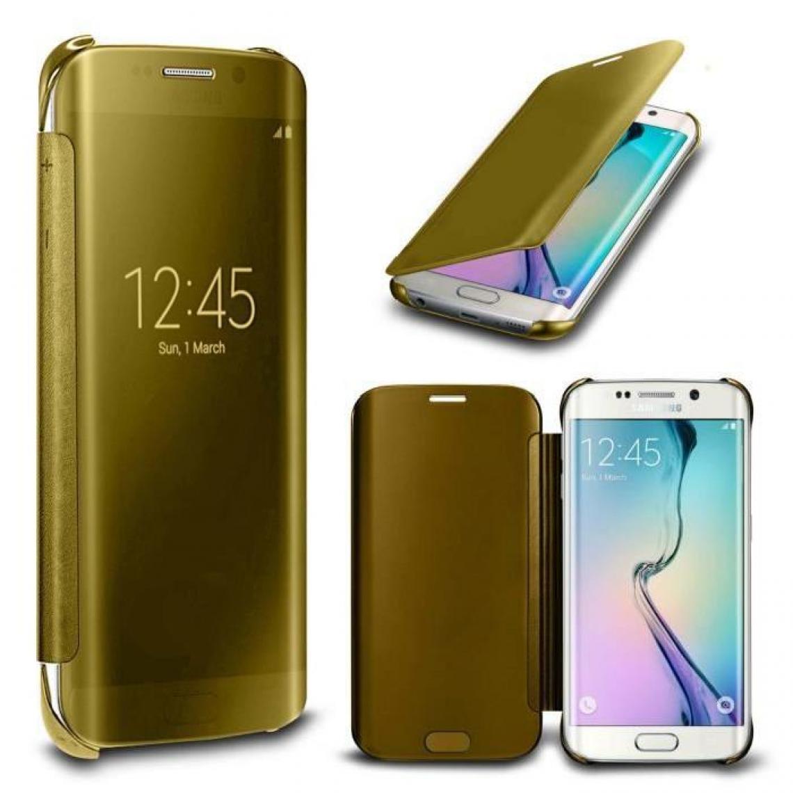 Little Boutik - Clear Cover View pour Samsung Galaxy S9 Plus Couleur Or Housse Etui Rabat Anti Choc Case - Coque, étui smartphone