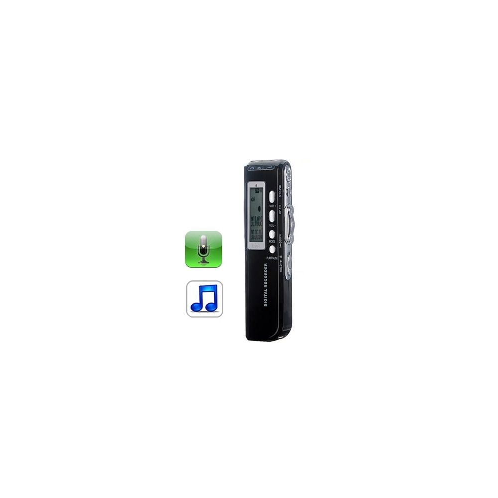Wewoo - Enregistreur vocal noir numérique de 8 Go Lecteur MP3 Dictaphone, enregistrement téléphonique, fonction VOX, alimentation: 2 piles AAA - Enregistreur audio numérique