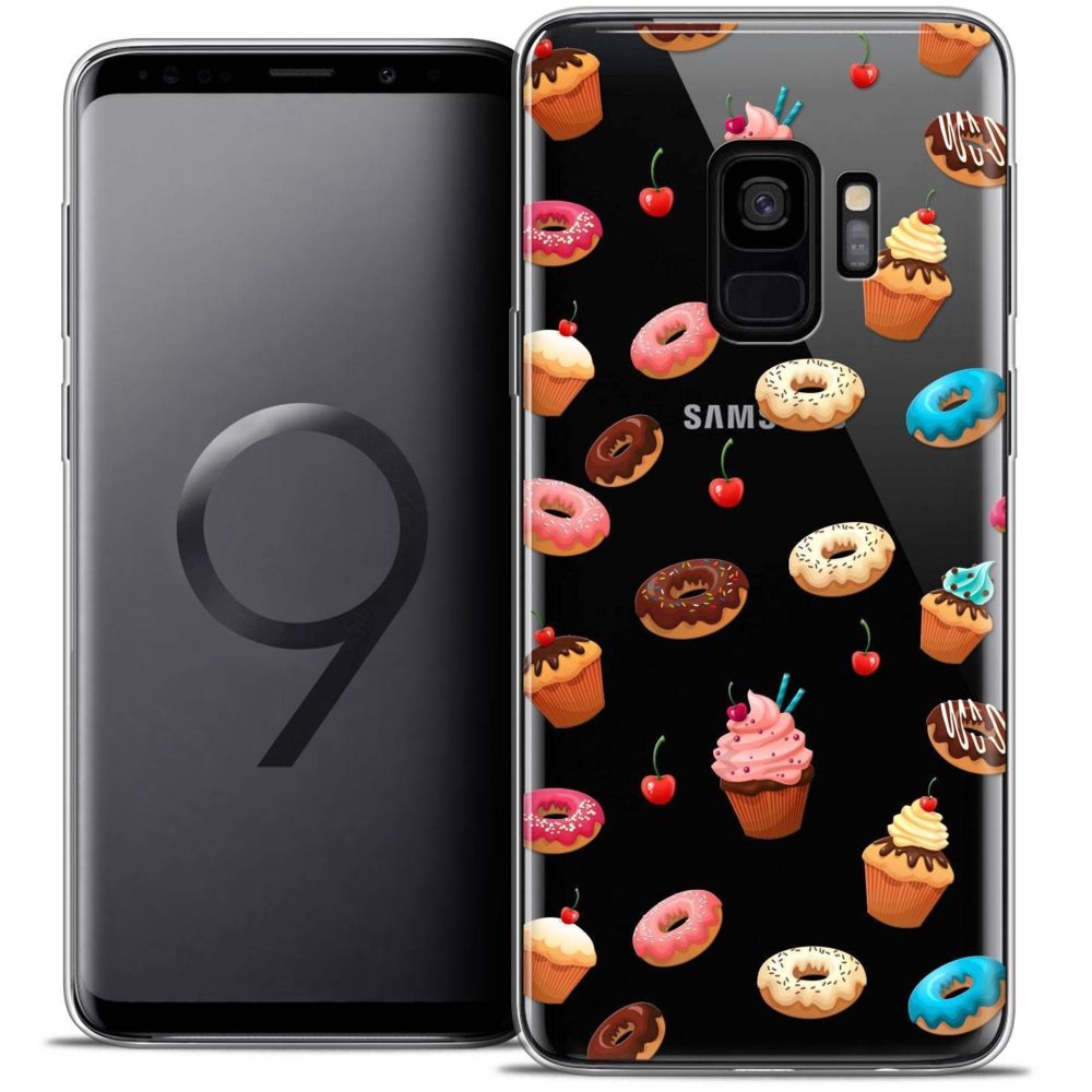 Caseink - Coque Housse Etui Samsung Galaxy S9 (5.8 ) [Crystal Gel HD Collection Foodie Design Donuts - Souple - Ultra Fin - Imprimé en France] - Coque, étui smartphone