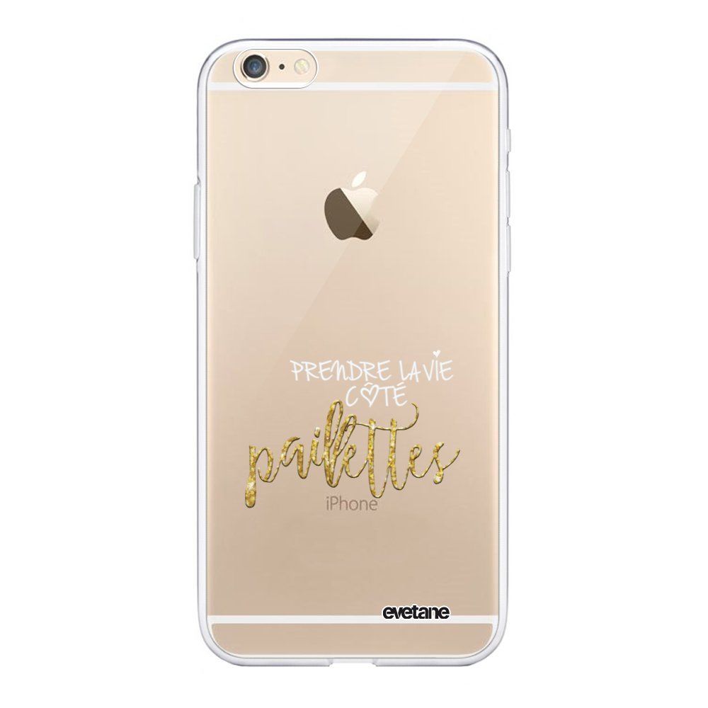 Evetane - Coque iPhone 6 Plus / 6S Plus 360 intégrale transparente Côté Paillettes Ecriture Tendance Design Evetane. - Coque, étui smartphone