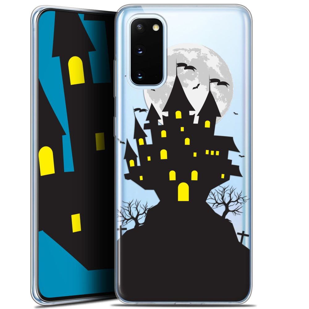 Caseink - Coque Pour Samsung Galaxy S20 (6.2 ) [Gel HD Collection Halloween Design Castle Scream - Souple - Ultra Fin - Imprimé en France] - Coque, étui smartphone