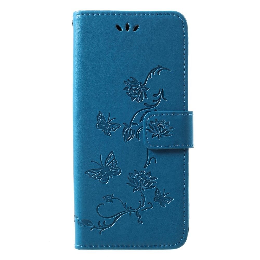 marque generique - Etui en PU fleur papillon avec support couleur bleu pour votre Huawei P30 Pro - Autres accessoires smartphone