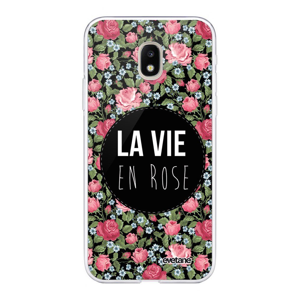 Evetane - Coque Samsung Galaxy J3 2017 transparente La Vie en Rose Ecriture Tendance Design Evetane. - Coque, étui smartphone