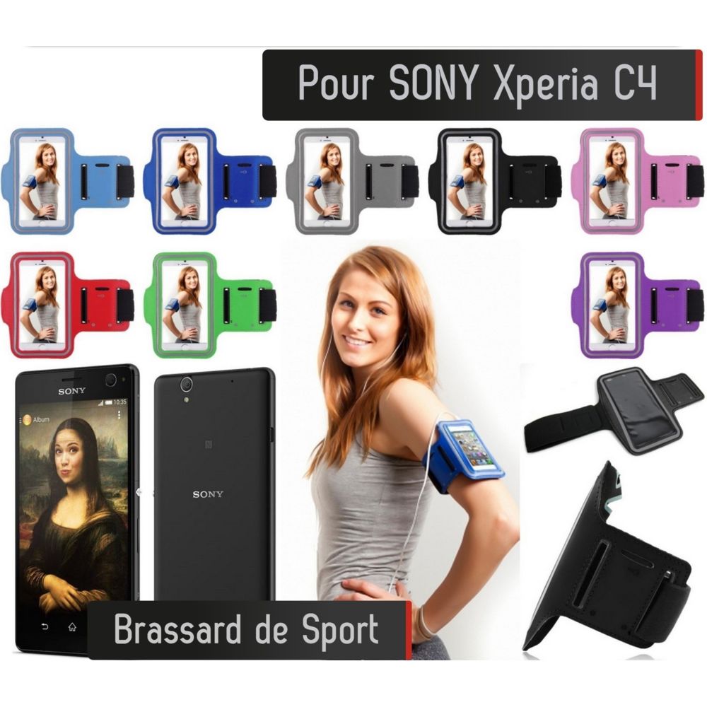 Shot - Brassard Sport SONY Xperia C4 Housse Etui Coque (BLEU CIEL) - Coque, étui smartphone