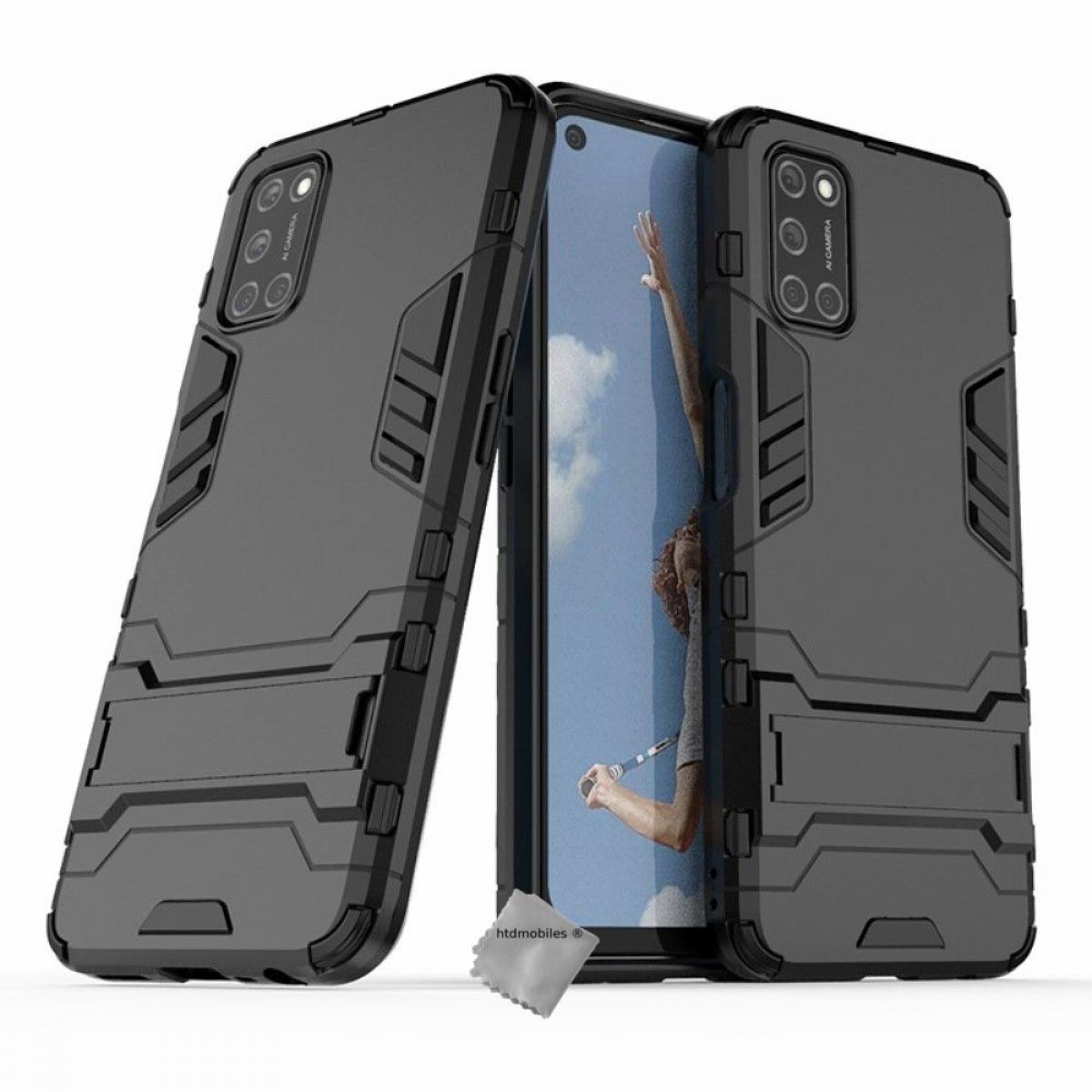 Htdmobiles - Housse etui coque rigide anti choc pour Oppo A72 + verre trempe - NOIR - Autres accessoires smartphone