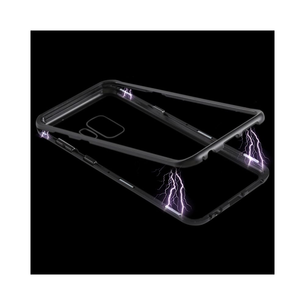 Wewoo - Entretien du verre trempé à cadre en métal magnétique pour Galaxy S9 (noir) - Coque, étui smartphone