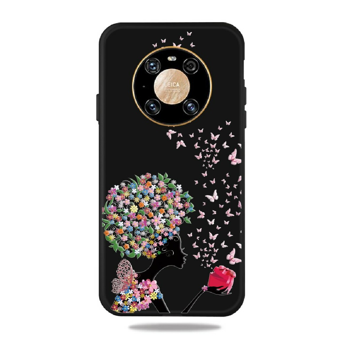 Other - Coque en TPU impression de motif mat fille à fleurs et papillon pour votre Huawei Mate 40 - Coque, étui smartphone