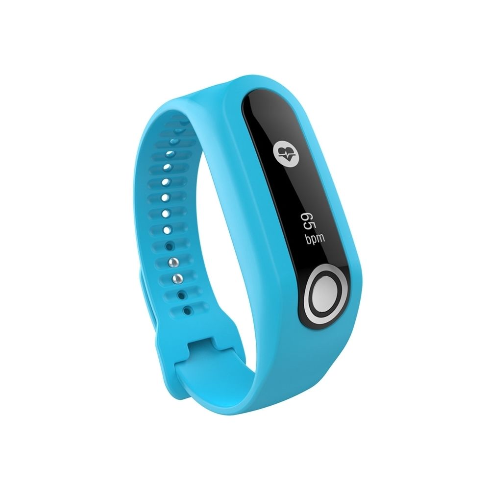 Wewoo - Bracelet pour montre connectée Dragonne Sport en silicone TomTom Touch Bleu - Bracelet connecté