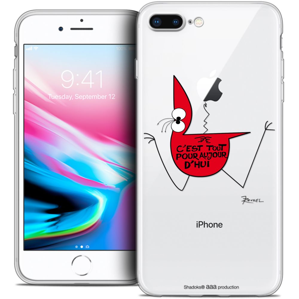 Caseink - Coque Housse Etui Apple iPhone 7 Plus (5.5 ) [Crystal Gel HD Collection Les Shadoks ? Design C'est Tout - Souple - Ultra Fin - Imprimé en France] - Coque, étui smartphone