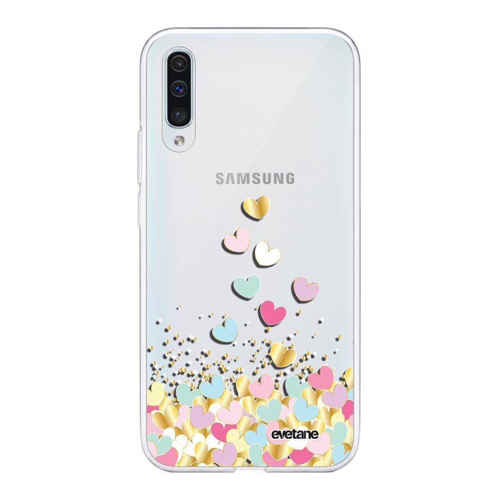Evetane - Coque Samsung Galaxy A70 360 intégrale transparente Coeurs Pastels Ecriture Tendance Design Evetane. - Coque, étui smartphone