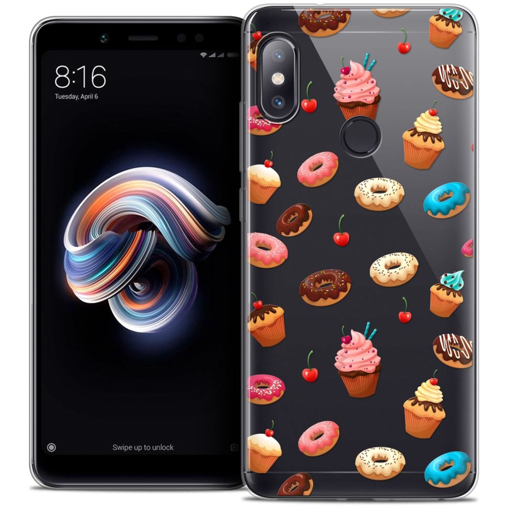 Caseink - Coque Housse Etui Xiaomi Redmi Note 5 (5.99 ) [Crystal Gel HD Collection Foodie Design Donuts - Souple - Ultra Fin - Imprimé en France] - Coque, étui smartphone