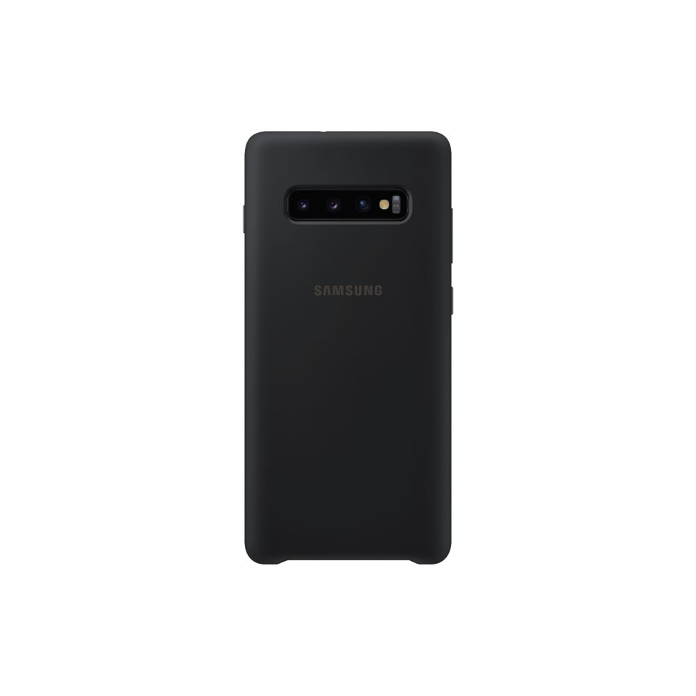 Samsung - Coque Silicone Galaxy S10 Plus - Noir - Coque, étui smartphone