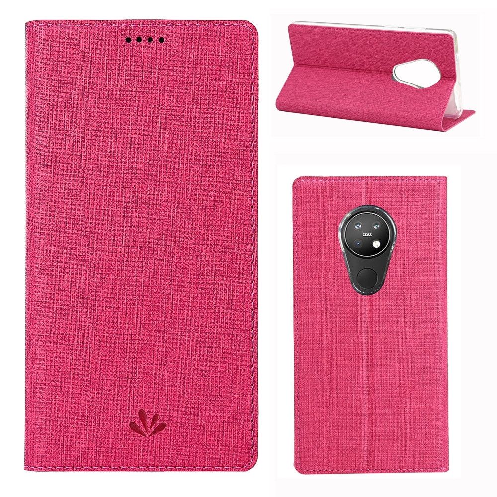 Wewoo - Housse Coque Pour Nokia 6.2 et 7.2 Antichoc TPU + PU de protection à rabat horizontal avec fente carte et support Rose rouge - Coque, étui smartphone