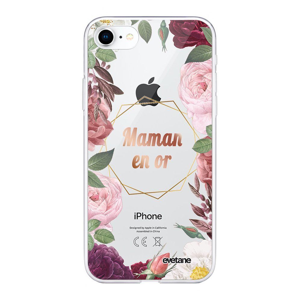 Evetane - Coque iPhone 7/8/ iPhone SE 2020 souple transparente Coeur Maman D'amour Motif Ecriture Tendance Evetane. - Coque, étui smartphone