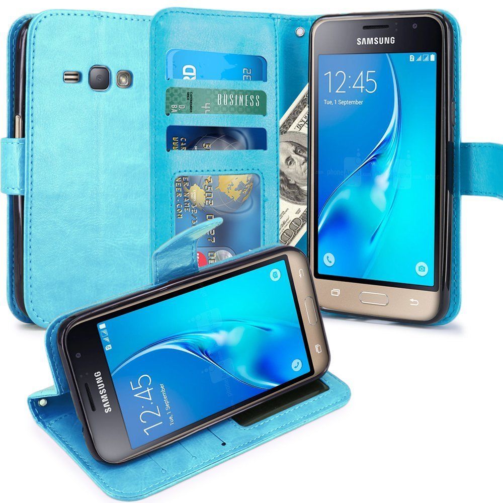 marque generique - Samsung Galaxy J1 2016 Housse Coque Etui de luxe Portefeuille Porte Carte Et Billet (avec support integré) - Autres accessoires smartphone