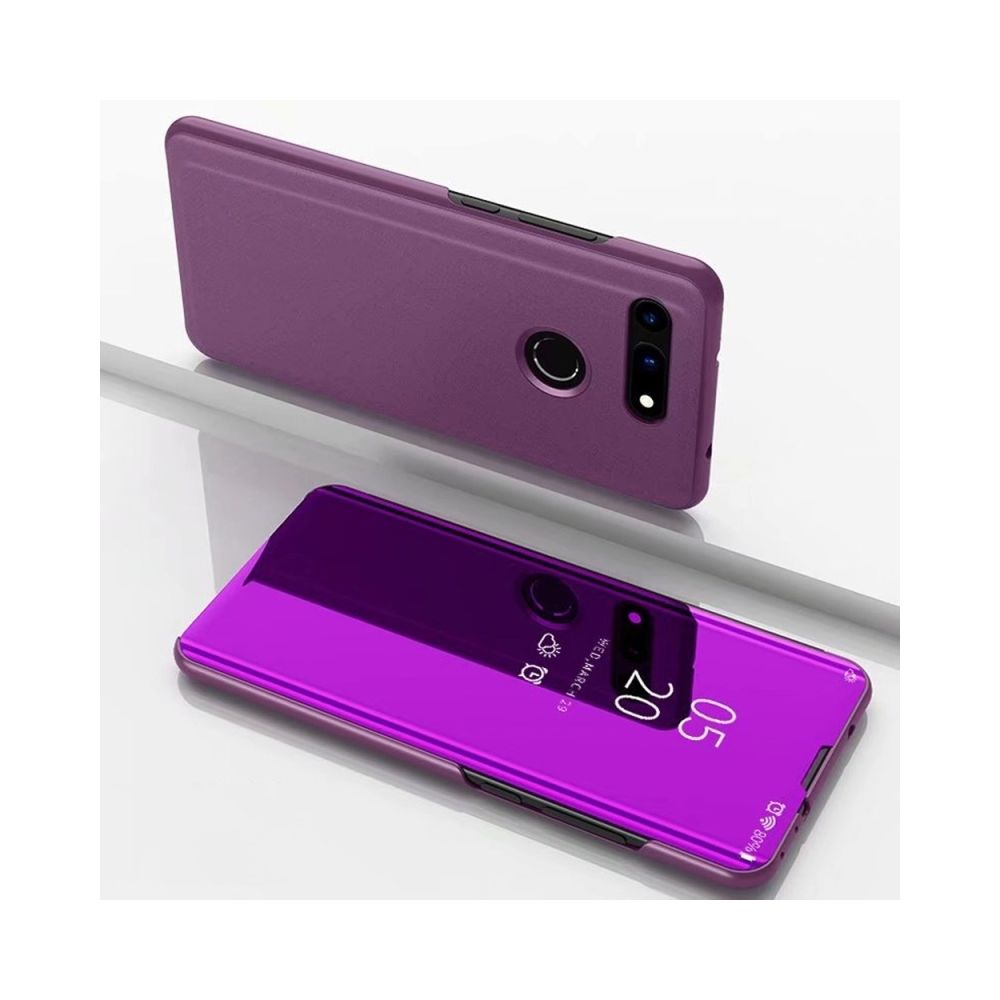 Wewoo - Housse Coque Étui à rabat horizontal en cuir avec miroir de galvanisation pour HuView 20, support (Violet) - Coque, étui smartphone